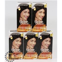 LOT OF 5 ASSORTED GARNIER HAIR DYE