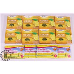LOT OF ASSORTED HONEY COUGH DROPS.