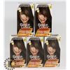 LOT OF 5 NEW 50 MEDIUM BROWN HAIR DYE