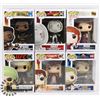 LOT OF 6 ASSORTED FUNKO POP VINYL FIGURES.