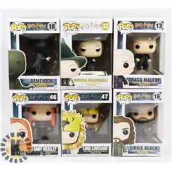 LOT OF 6 ASSORTED FUNKO POP VINYL FIGURES.