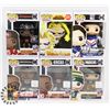 LOT OF 6 ASSORTED FUNKO POP VINYL FIGURES.