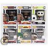 LOT OF 6 ASSORTED FUNKO POP VINYL FIGURES.