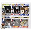 LOT OF 6 ASSORTED FUNKO POP VINYL FIGURES.