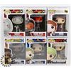 LOT OF 6 ASSORTED FUNKO POP VINYL FIGURES.