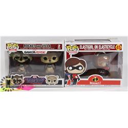LOT OF 2 ASSORTED POP VINYL FIGURES