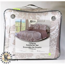 HOME & BEYOND 7 PC. COMFORTER SET FOR KINGS BED.