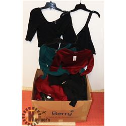 LOT OF TRENDY SETS, SOLID FASHION KNIT TOPS, ETC.