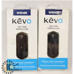 SET OF 2 NEW WEISER KEVO KEY FOBS