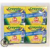 Image 1 : LOT OF 4 CRAYOLA 64 PACK