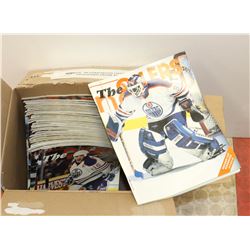 BOX OF APPROX 30 EDMONTON OILERS GAME PROGRAMS