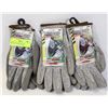 THREE NEW PAIRS OF GREY SPECKLED SURE GRIP ABR