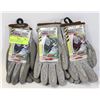 THREE NEW PAIRS OF GREY SPECKLED SURE GRIP ABR