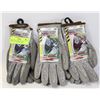 THREE NEW PAIRS OF GREY SPECKLED SURE GRIP ABR