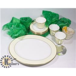 BOX OF ASSORTED CUPS AND SAUCERS