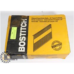 CASE OF BOSTITCH STANLEY CLIPPED HEAD STICK NAILS