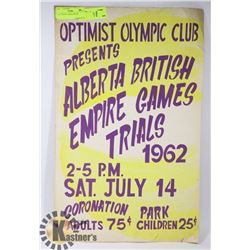 1962 EMPIRE GAMES POSTER