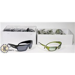 LOT OF DARK GREEN + BLACK DESIGNER SUNGLASSES.