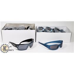 LOT OF SILVER BLUE + BLACK DESIGNER SUNGLASSES