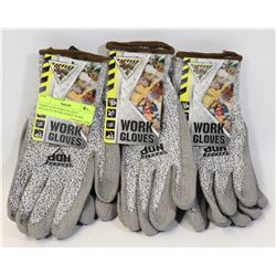 THREE NEW PAIRS OF GREY SPECKLED WORK HORSE WORK