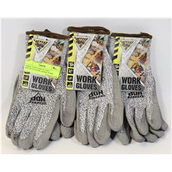 THREE NEW PAIRS OF GREY SPECKLED WORK HORSE WORK