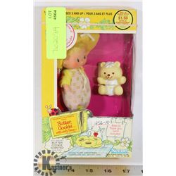 VINTAGE BUTTER COOKIE DOLL WITH JELLY BEAR PET