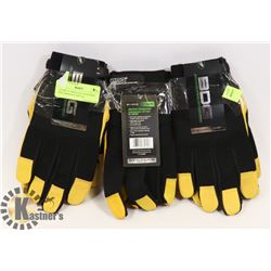 3 PAIRS OF BOB DALE GOATSKIN PERFORMANCE SIZE XL