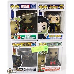 LOT OF 4 MARVEL FUNKO POP FIGURES