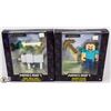Image 1 : LOT OF 2 MINECRAFT SURVIVAL MODE FIGURES.
