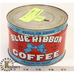 ANTIQUE BLUE RIBBON TIN