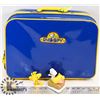 Image 1 : VINTAGE SNOOPY BLUE VINYL ZIP UP SMALL SUITCASE