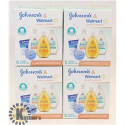 SET OF 4 SEALED 5 PC JOHNSON'S NEWBORN