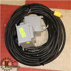 LOT OF 2 HEAVY DUTY EXTENSION CORDS WITH WEATHER