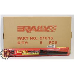 PACK OF 5 NEW RALLY 15" WIPER BLADES