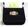 Image 1 : NEW GOLD PLATED RING SZ 9