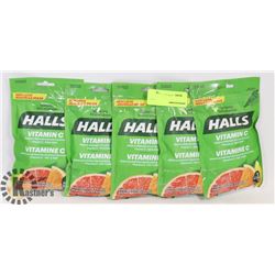LOT OF 5 HALLS VITAMIN C SUPPLEMENT DROPS