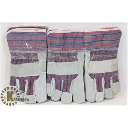 3 PAIR OF LINED WORK GLOVES