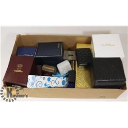 FLAT OF JEWELRY & WATCH BOXES INCL SEIKO  BOX