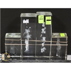 LOT OF 3 CRYSTAL DISPLAYS