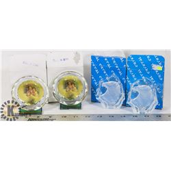 LOT OF 4 CRYSTAL DISPLAYS.