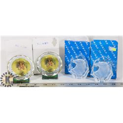 LOT OF 4 CRYSTAL DISPLAYS.