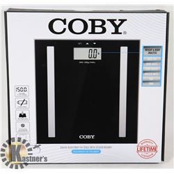 NEW COBY DIGITAL GLASS BODY FAT SCALE WITH