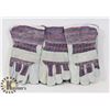 Image 1 : 3 PAIRS OF LINED WORK GLOVES