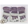 Image 1 : 3 PAIRS OF LINED WORK GLOVES