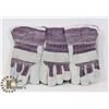Image 1 : 3 PAIRS OF LINED WORK GLOVES
