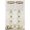 Image 1 : LOT OF TWO GOLDEN CRYSTAL CANDLE HOLDERS