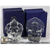 Image 1 : LOT OF 2 CRYSTAL INDIAN RELIGIOUS ELEPHANT FIGURES
