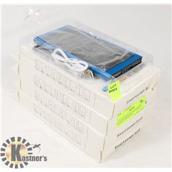 LOT OF 4 NEW SOLAR CHARGER BANKS SLIM METAL