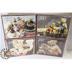 LOT OF 4 SEALED 750PC FOREVER FRIENDS PUZZLES.
