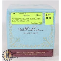 WITH LOVE HILLARY DUFF EAU DE PARFUM SPRAY 1.7FL